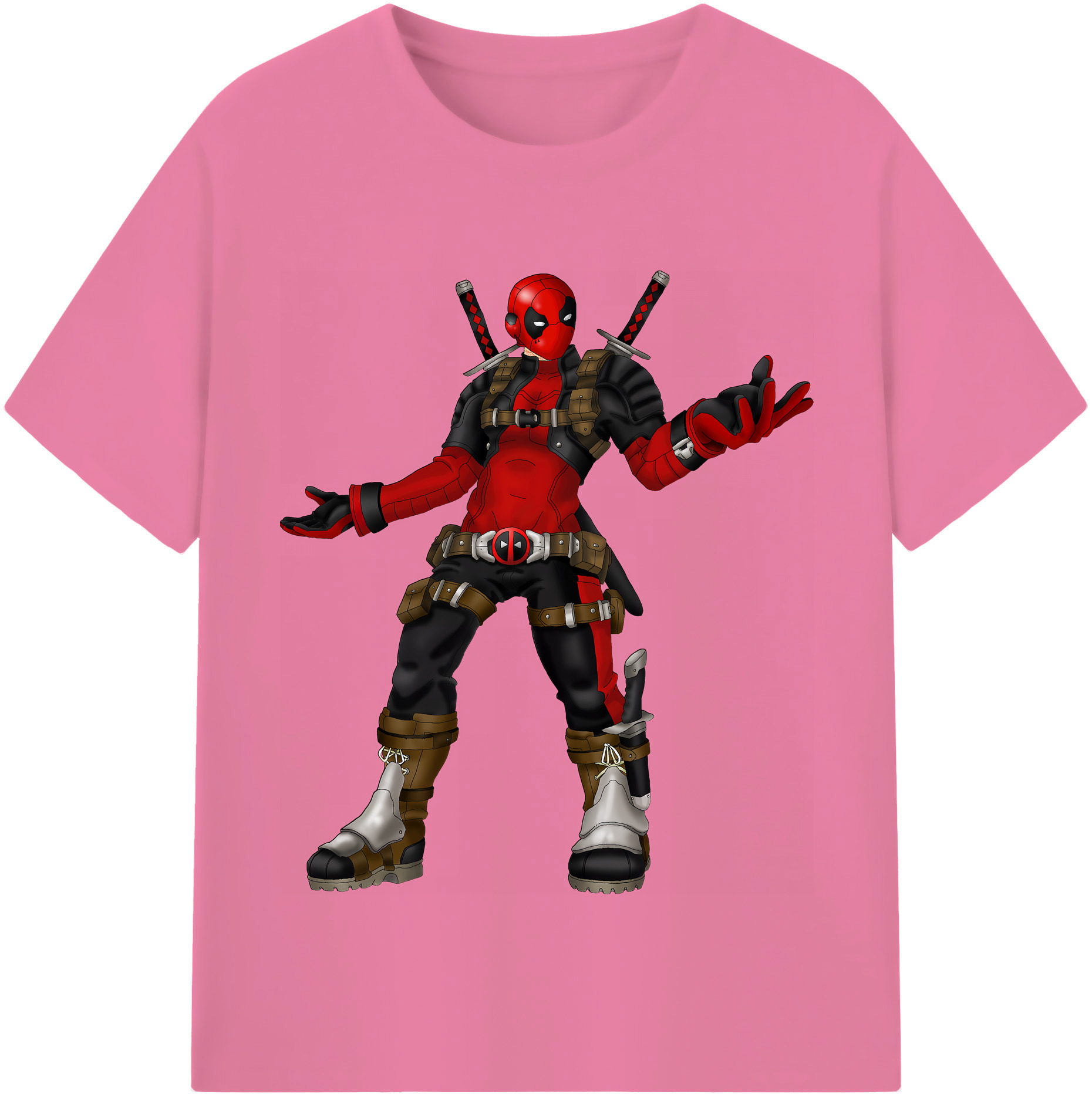 （画像用） Deadpool デッドプール 綿100％半袖Tシャツ（フロントプリント）